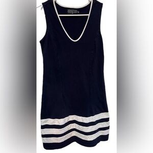 Duffield Lane Women's Sz XS Sailor Nautical Sleeveless School Dress White/Navy
